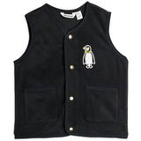 Mini Rodini Black Penguin Patch Microfleece Väst