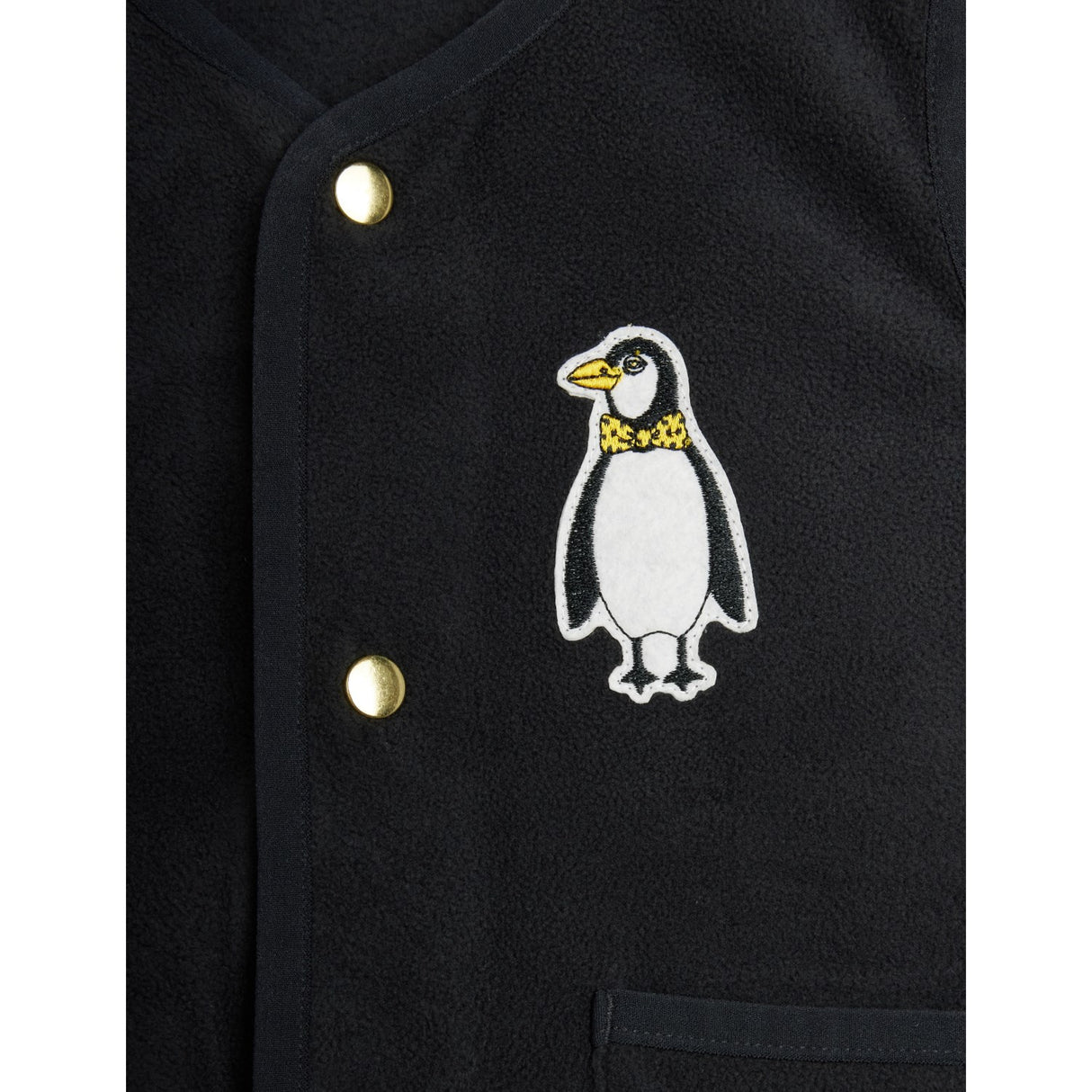 Mini Rodini Black Penguin Patch Microfleece Väst