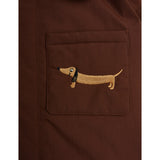 Mini Rodini Brown Quiltad Nylon Parka Med Faux Päls Krage
