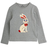 Mini Rodini Grey Melange Rabbit Application Ls Topp