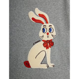 Mini Rodini Grey Melange Rabbit Application Ls Topp