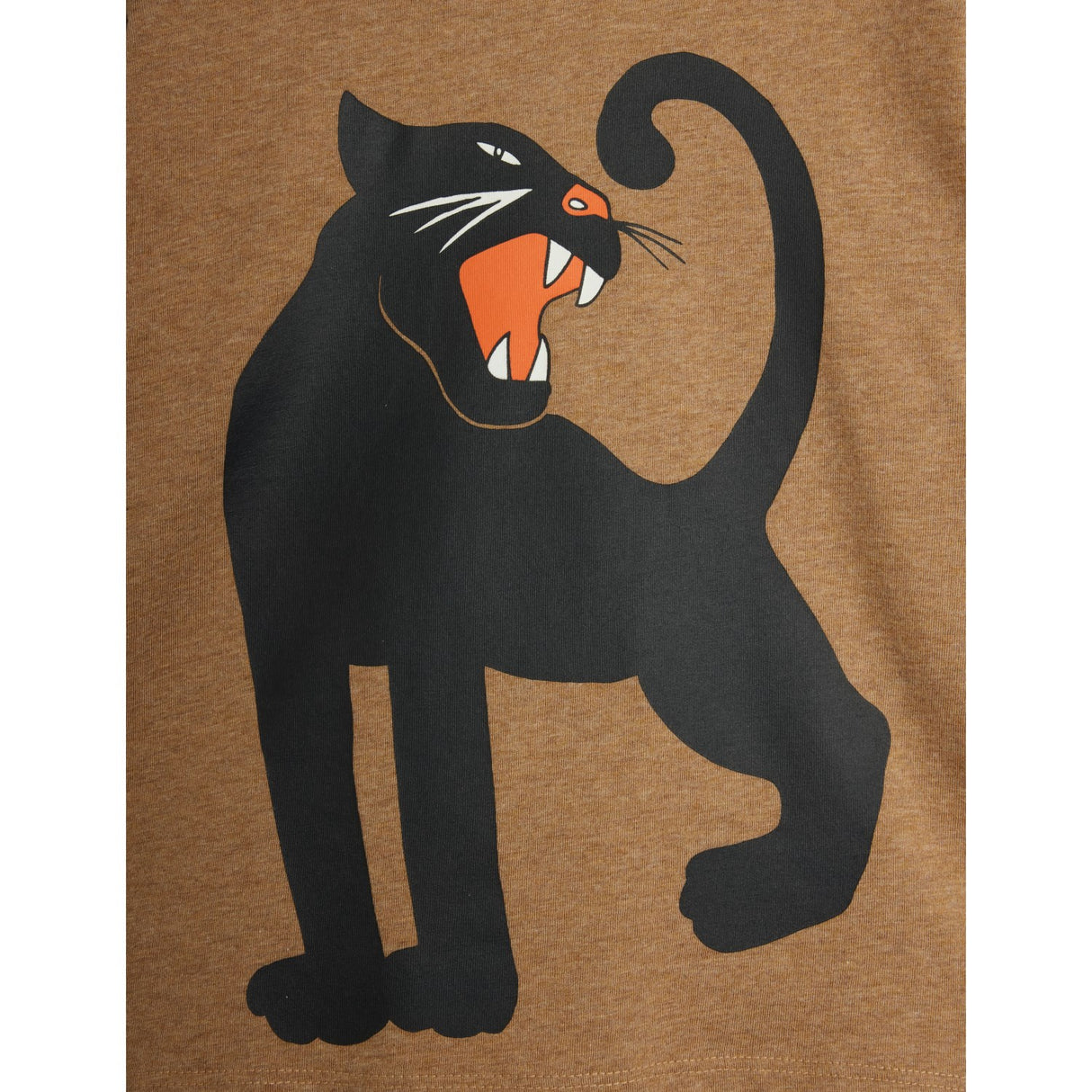 Mini Rodini Brown Panther Sp Melange Ls Tee