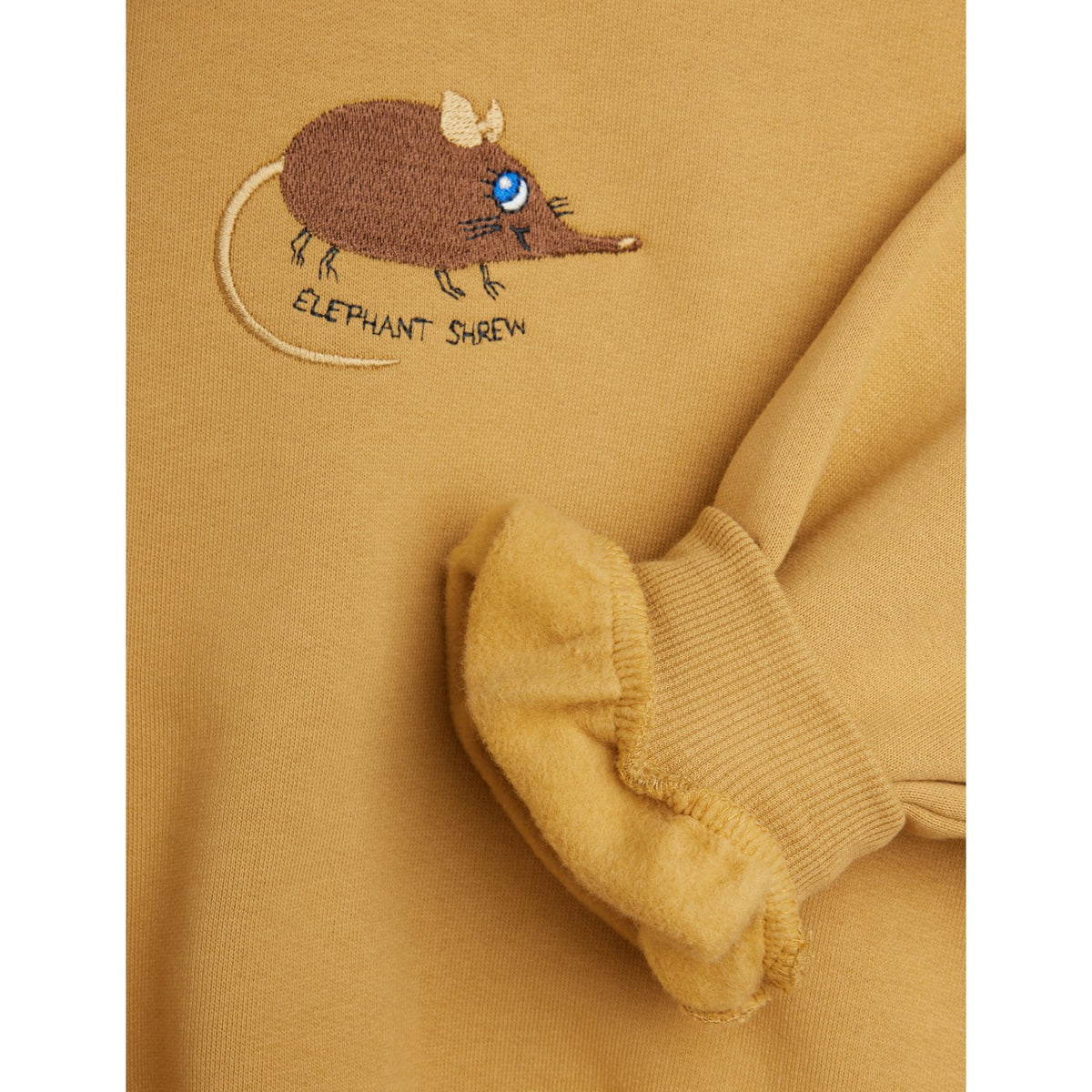 Mini Rodini Beige Elephant Shrew Emb Sweatshirt