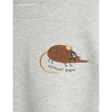 Mini Rodini Grey Melange Elephant Shrew Emb Sweatshirt