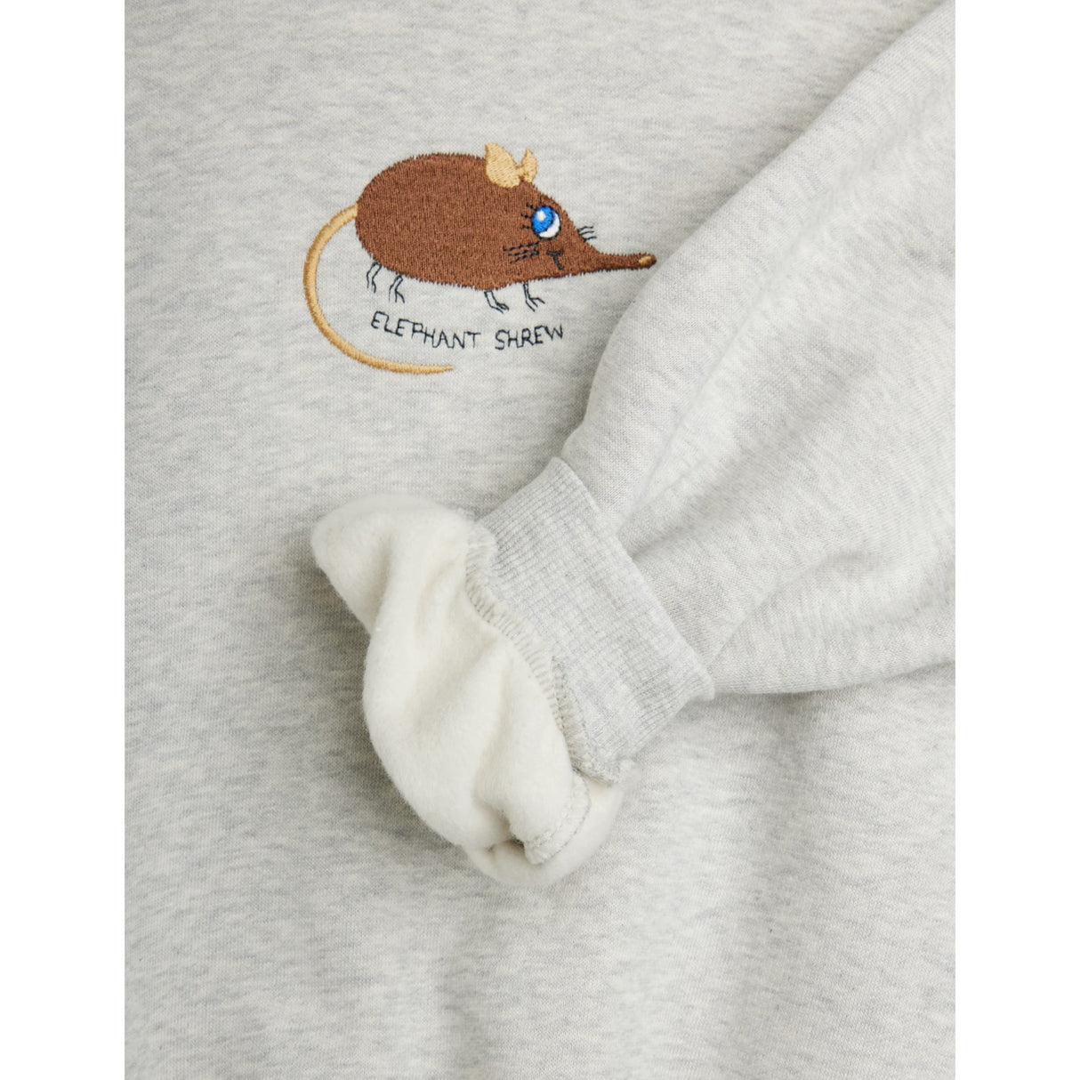 Mini Rodini Grey Melange Elephant Shrew Emb Sweatshirt