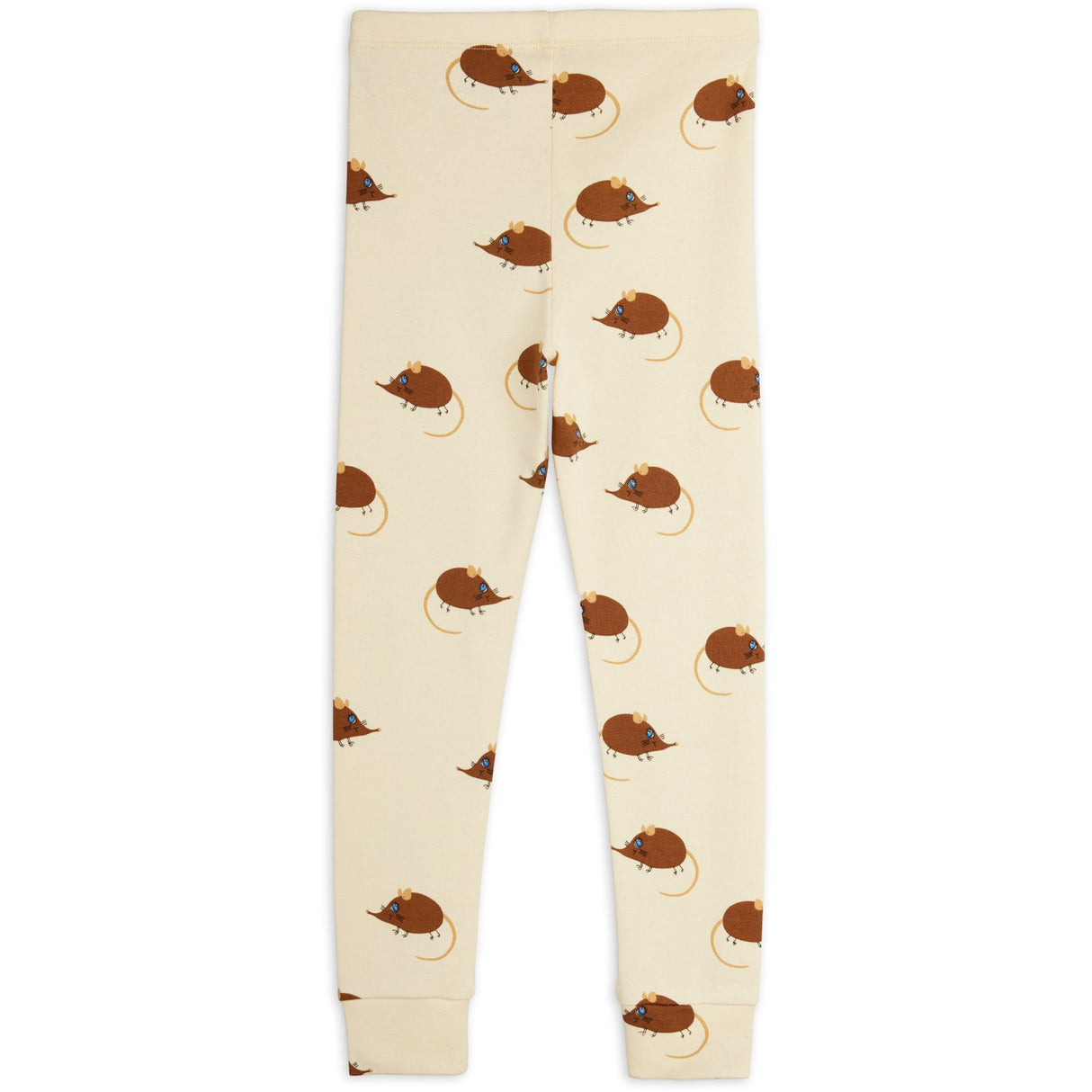 Mini Rodini Beige Elephant Shrew AOP Leggings