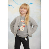 Mini Rodini Grey Melange Rabbit Application Ls Topp