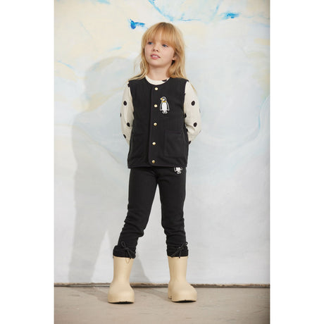 Mini Rodini Black Penguin Patch Microfleece Väst