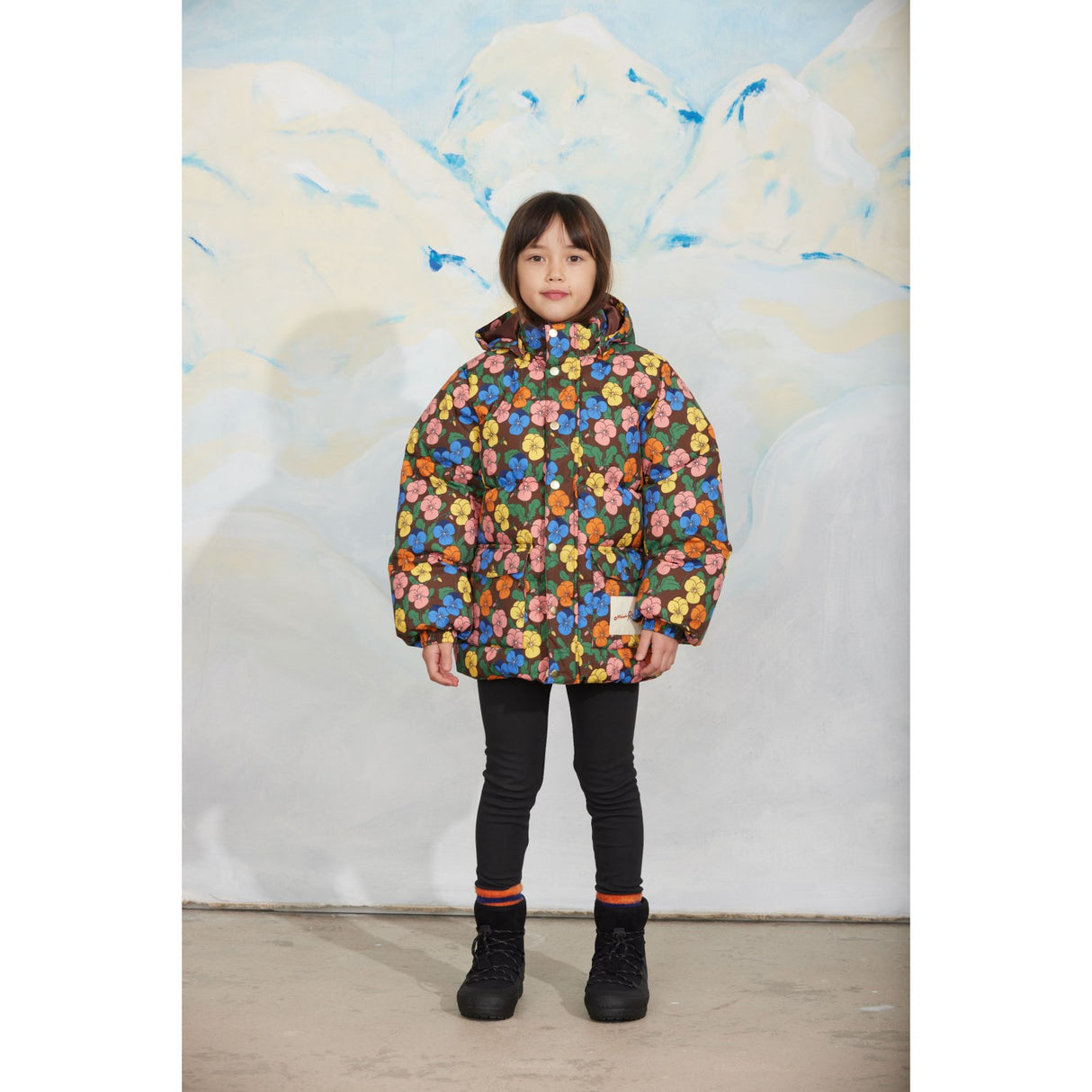 Mini Rodini Multi Violas AOP Heavy Puffer