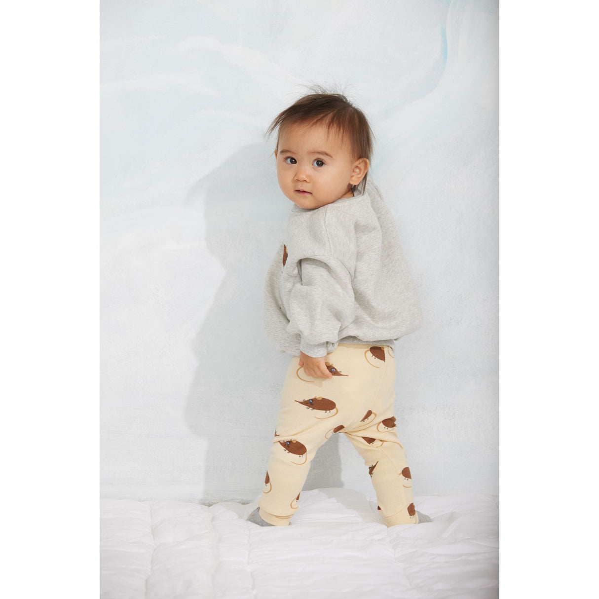 Mini Rodini Grey Melange Elephant Shrew Emb Sweatshirt