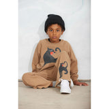 Mini Rodini Brown Panther Sp Melange Sweatshirt