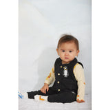 Mini Rodini Black Penguin Patch Microfleece Väst