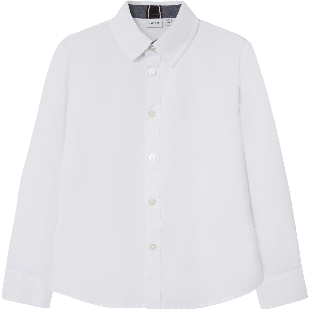 Name It Bright White Nkmnewsa Ls Skjorta Noos