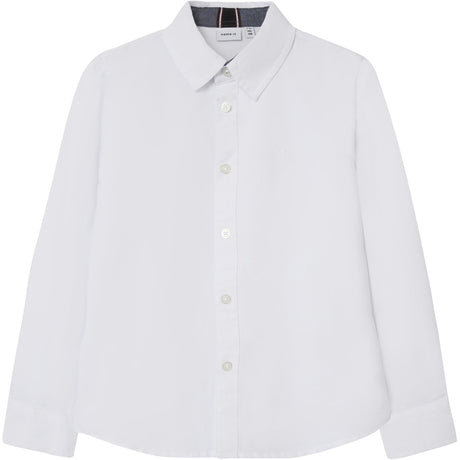 Name It Bright White Nkmnewsa Ls Skjorta Noos