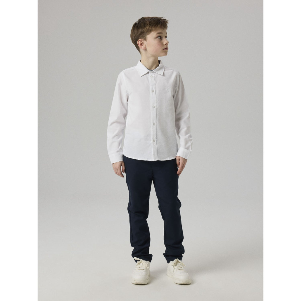 Name It Bright White Nkmnewsa Ls Skjorta Noos