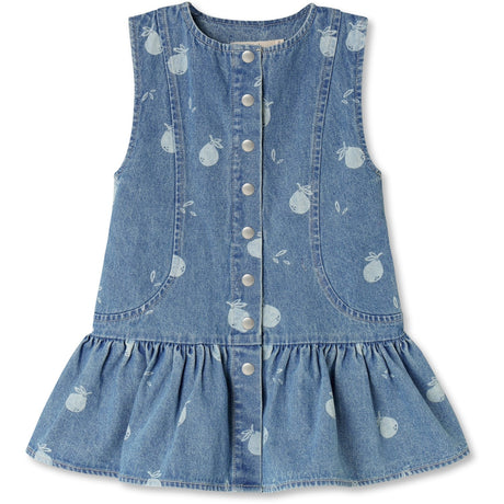 Fliink Medium Blue Aop Don Denim Spencer Klänning