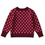 Fliink Burgundy / Red Bud Janie Cashmere Heart Pullover