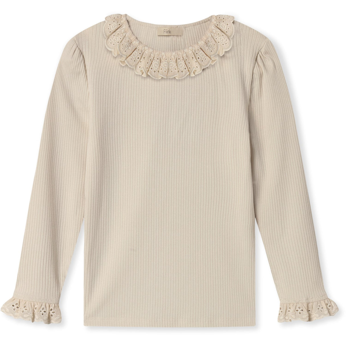 Fliink Sandshell Kenna Ls Lace Blus