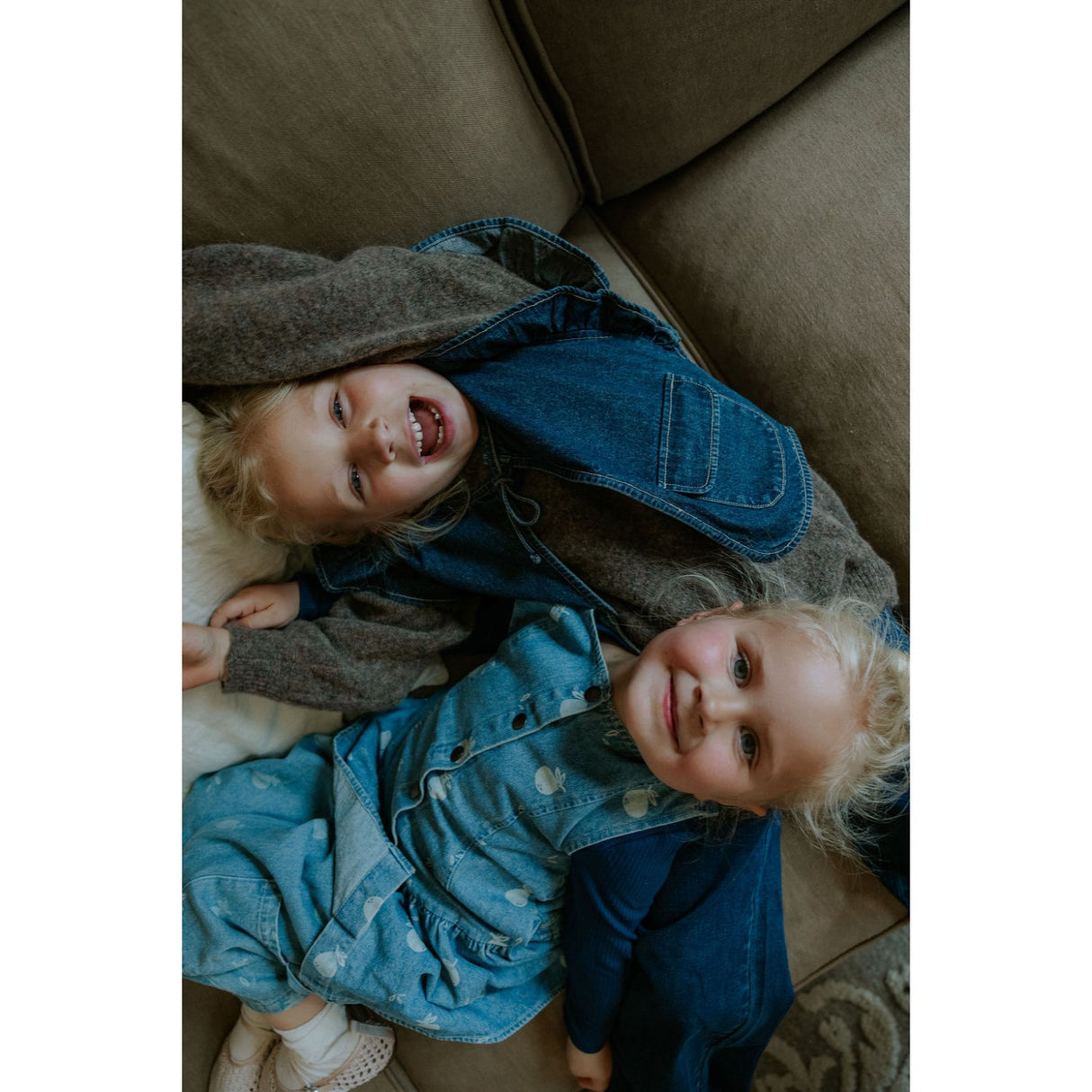 Fliink Medium Blue Aop Don Denim Spencer Klänning