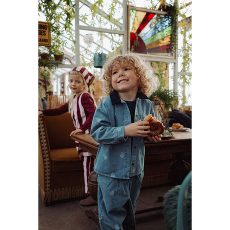 Fliink Medium Blue Aop Don Denim Skjorta
