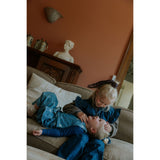 Fliink Medium Blue Aop Don Denim Duna Cargo Byxor