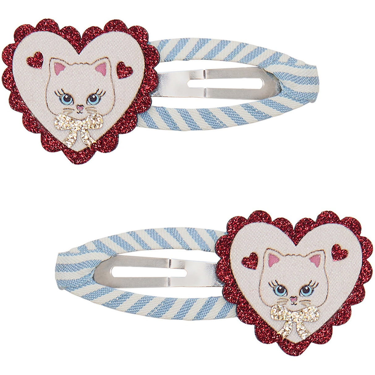 Mimi & Lula 2 Hårklämmor - Large Scalloped Heart