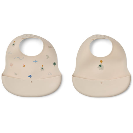 LIEWOOD Flying / Sandy Ember Printed Haklapp 2-pack
