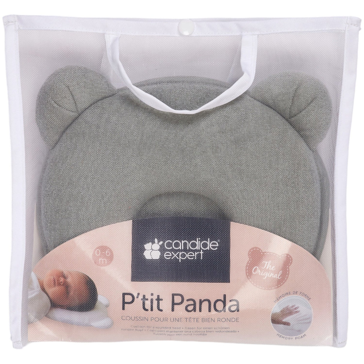 Candide Khaki Panda Baby Kudde