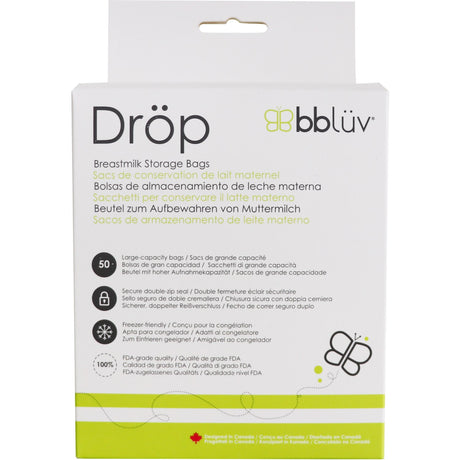 bblüv Transparent Breast Milk Förvaring Bags 50 Pack