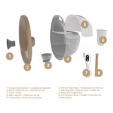 bblüv White/Beige Portable Elektrisk Dubbel Breast Pump Med Heating