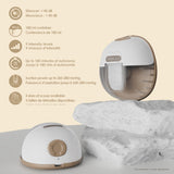 bblüv White/Beige Portable Elektrisk Dubbel Breast Pump Med Heating