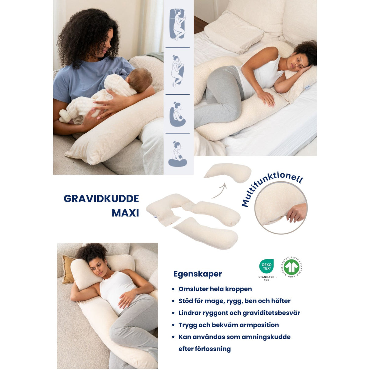 Doomoo Flower Sand Maxi Pregnancy Kudde