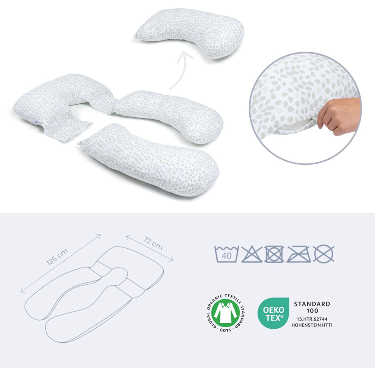 Doomoo Leaf Green Maxi Pregnancy Kudde