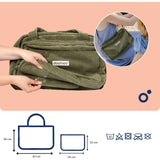 Doomoo Corduroy Khaki Diaper Väska Med 8 Tillbehör