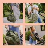 Doomoo Corduroy Khaki Diaper Väska Med 8 Tillbehör