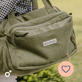 Doomoo Corduroy Khaki Diaper Väska Med 8 Tillbehör
