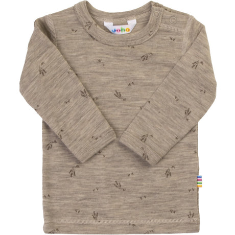Joha Beige Mel. Blus Med Long Ärmar