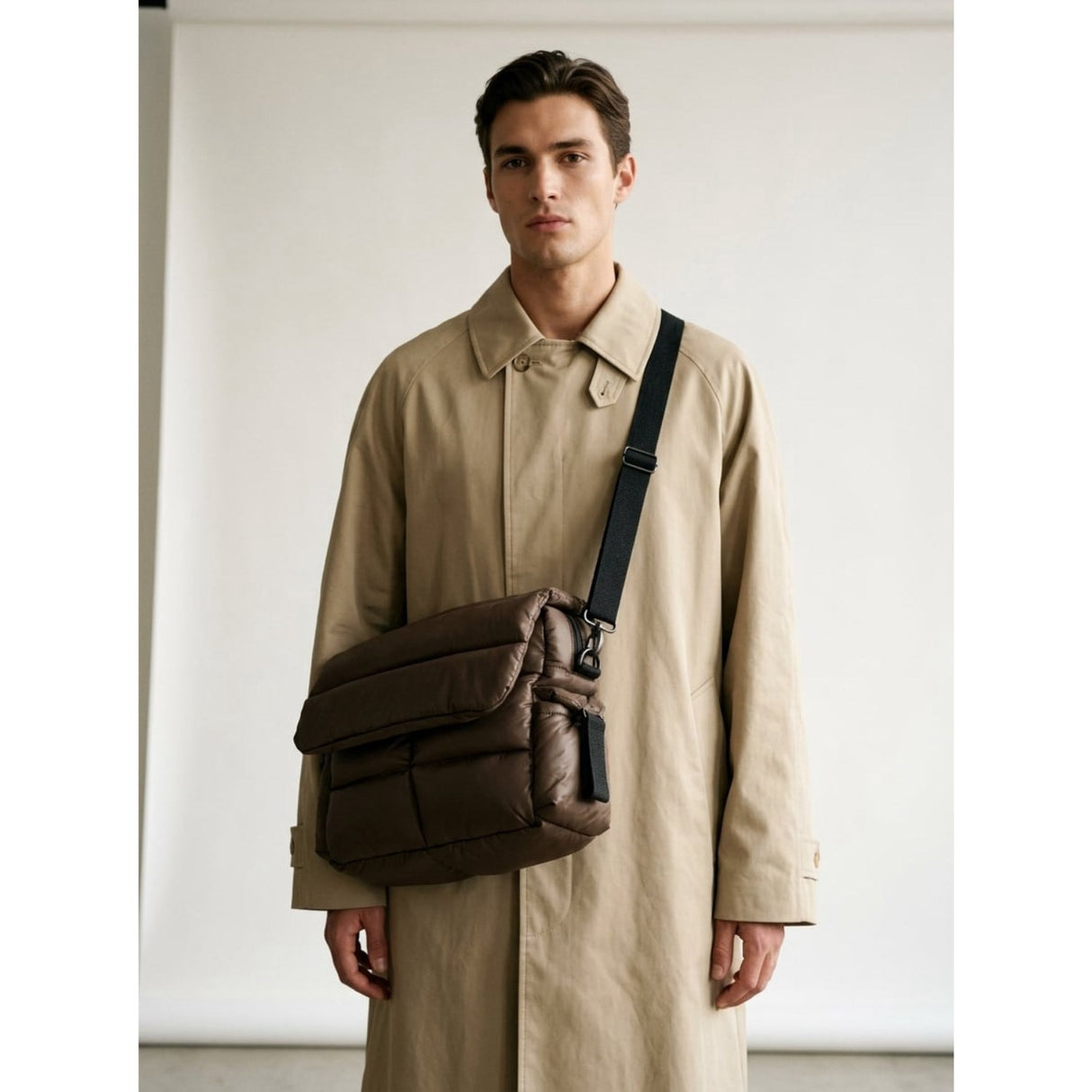 KongWalther Puffer Chocolate Brown Skötväska