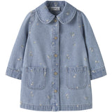 Name It Light Blue Denim Flower Emb Nmfpiper Ls Dnm Klänning 3614-Za