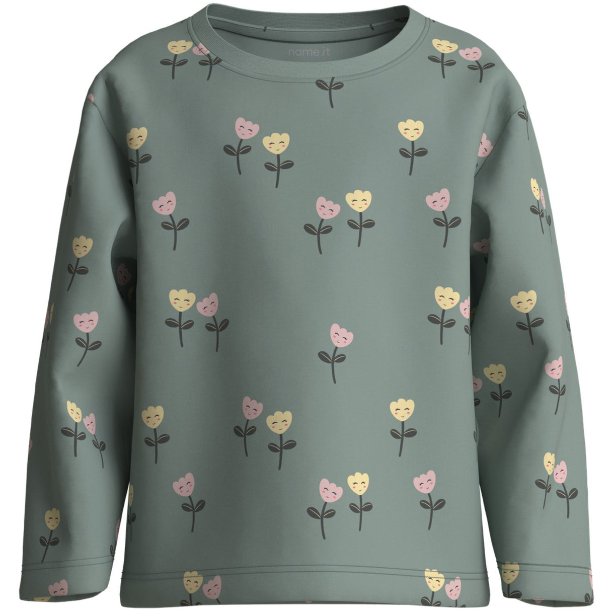 Name It Green Milieu Happy Flowers Nmfvelda Ls Nreg Topp