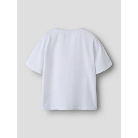 Name It Bright White Nkfaftina Stitch Ss Nreg Topp Box Wdi
