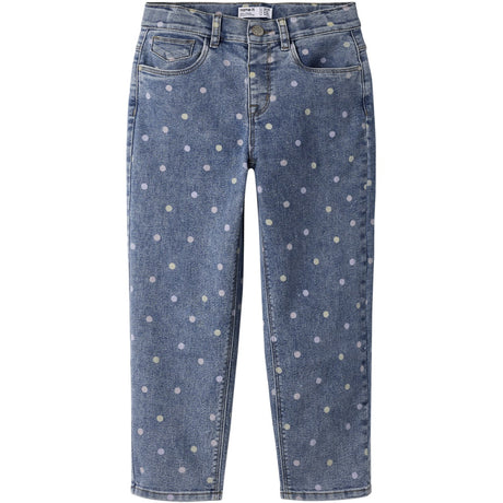 Name It Medium Blue Denim Dots Nmfpbella Mamma Shaped Jeans 3555-Sz