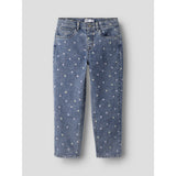 Name It Medium Blue Denim Dots Nmfpbella Mamma Shaped Jeans 3555-Sz