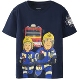 Name It Navy Blazer Nmmarson Fireman Ss Nreg Topp Box Mat