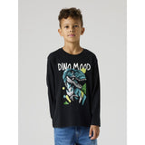 Name It Black Nkmdorak Ls Nreg Topp