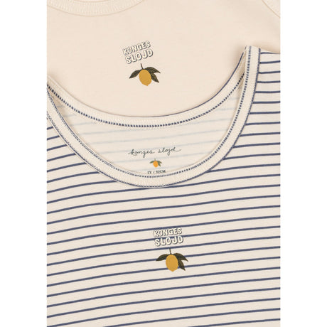 Konges Sløjd Blue Stripe Basic 2 Pack Tank Topp Gots