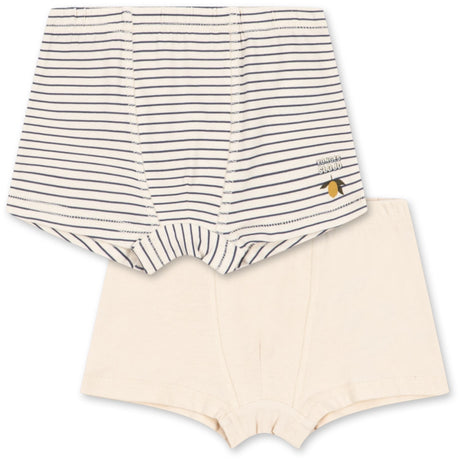 Konges Sløjd Blue Stripe Basic 2 Pack Boy Kalsonger Gots