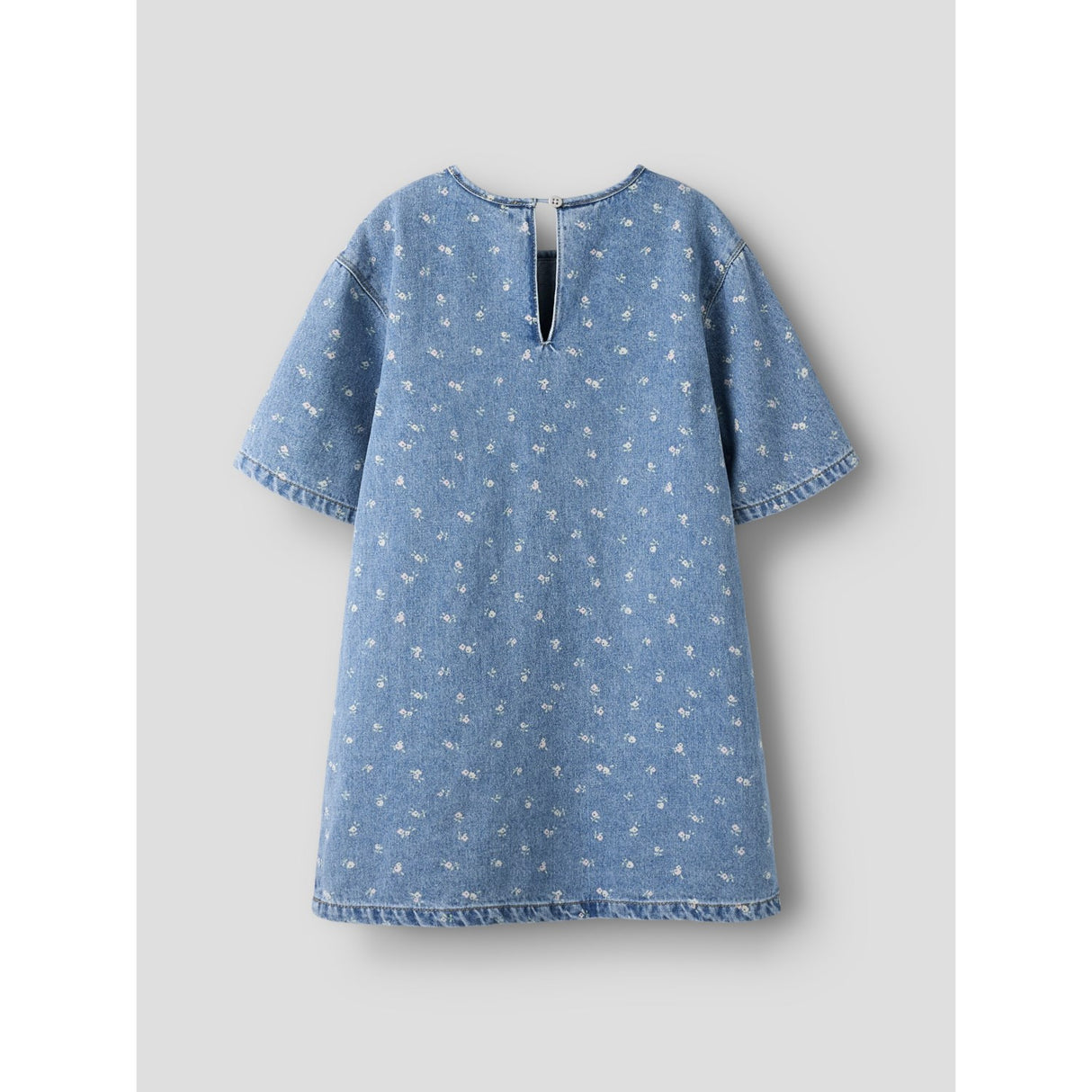 Name It Light Blue Denim Flower Aop Nkfpsilla Dnm Aop Ss Klänning 2121-Im