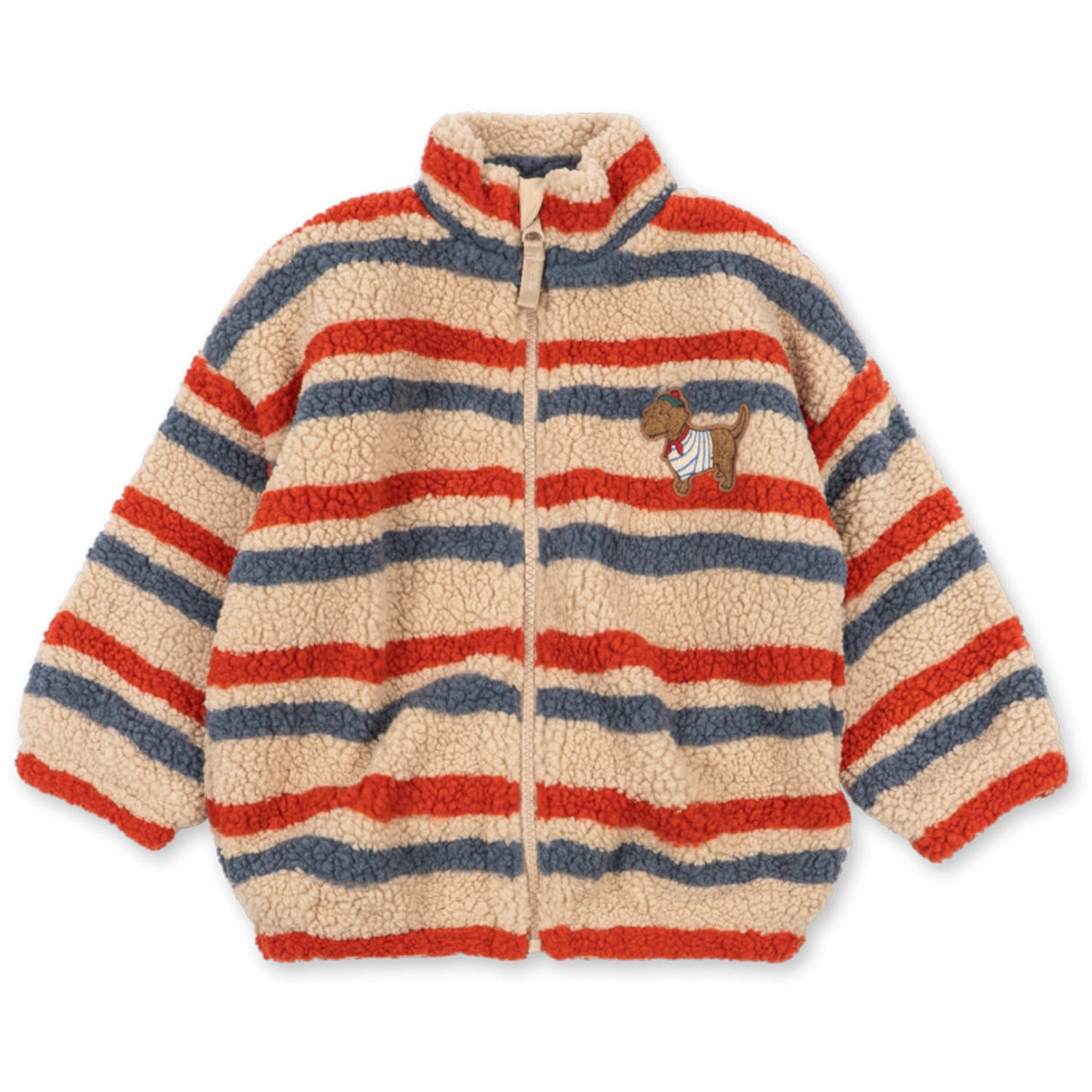 Konges Sløjd Tangerine Stripe Jody Embroidery Nallebjörn Jacka Grs