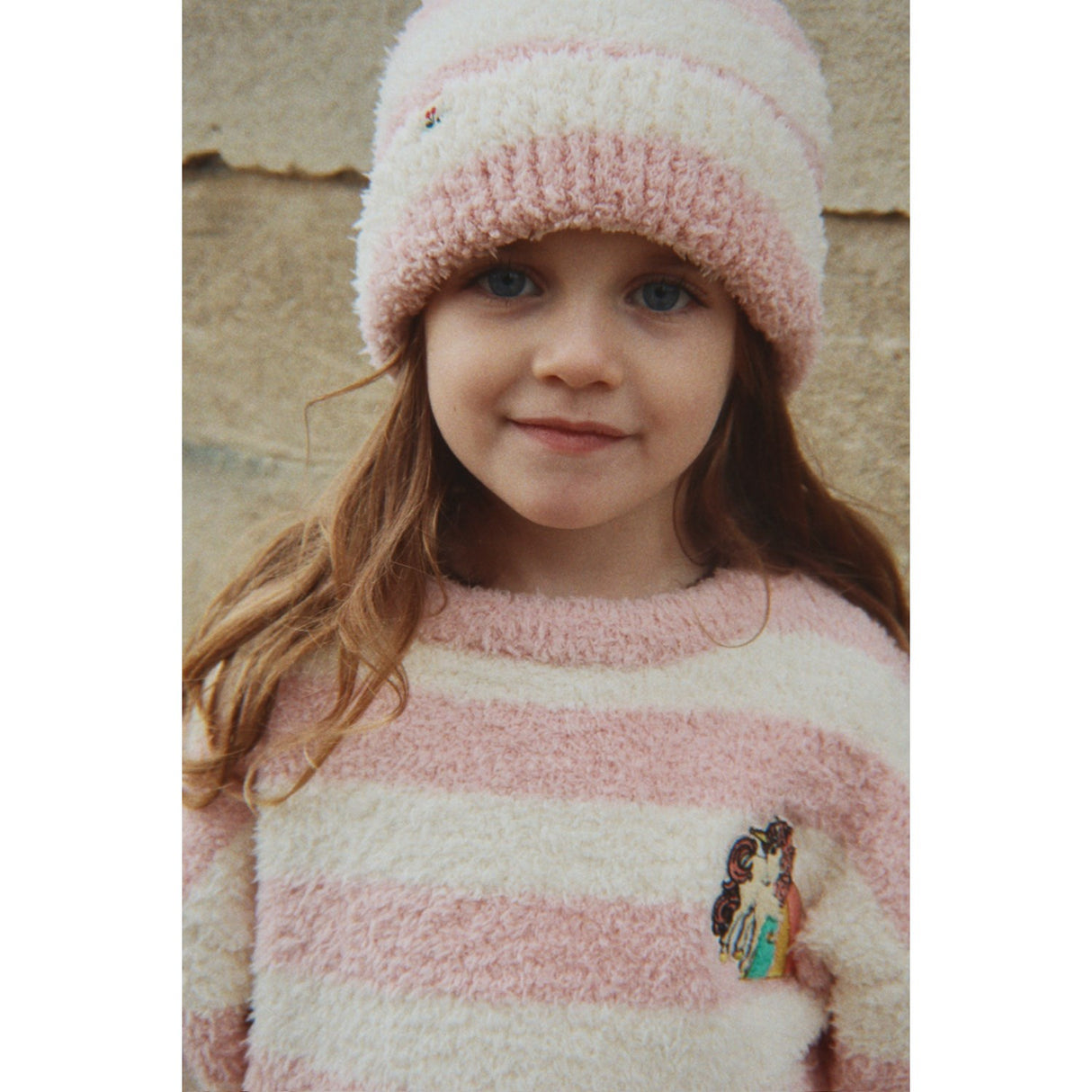Konges Sløjd Rosy Stripe Softy Beanie